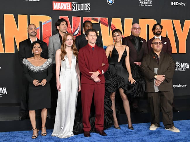 Liza Colón-Zayas, Michael Mando, Sadie Sink, Jon Bernthal, Tom Holland, Tramell Tillman, Zendaya, Marvin Jones III, Jacob Batalon and Eman Esfandi. Foto: Getty Images