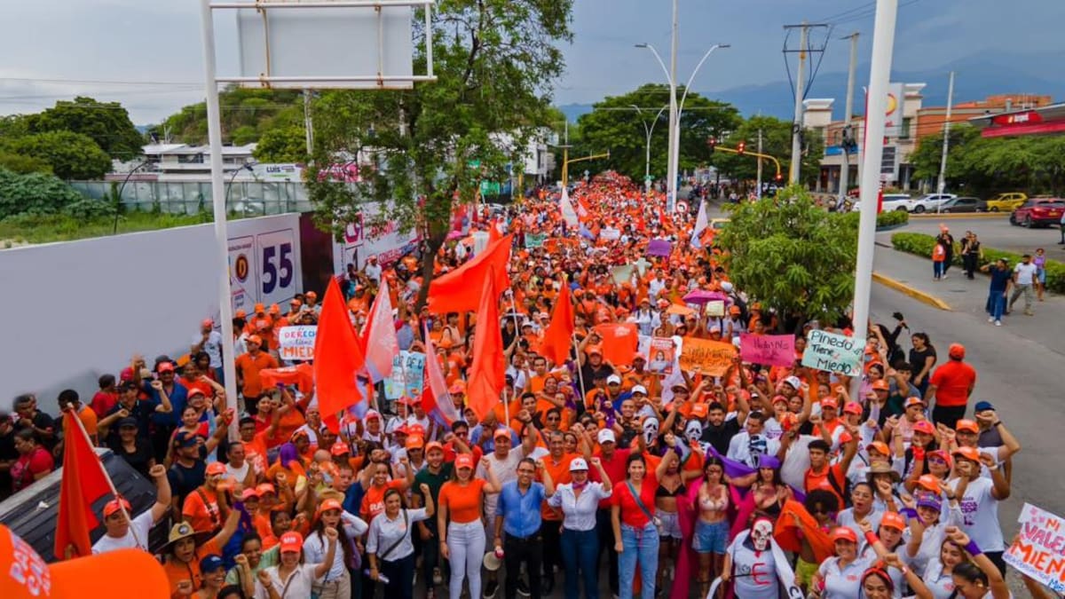 El caicedismo marchó para exigir su derecho en participar en las elecciones a Alcaldía
