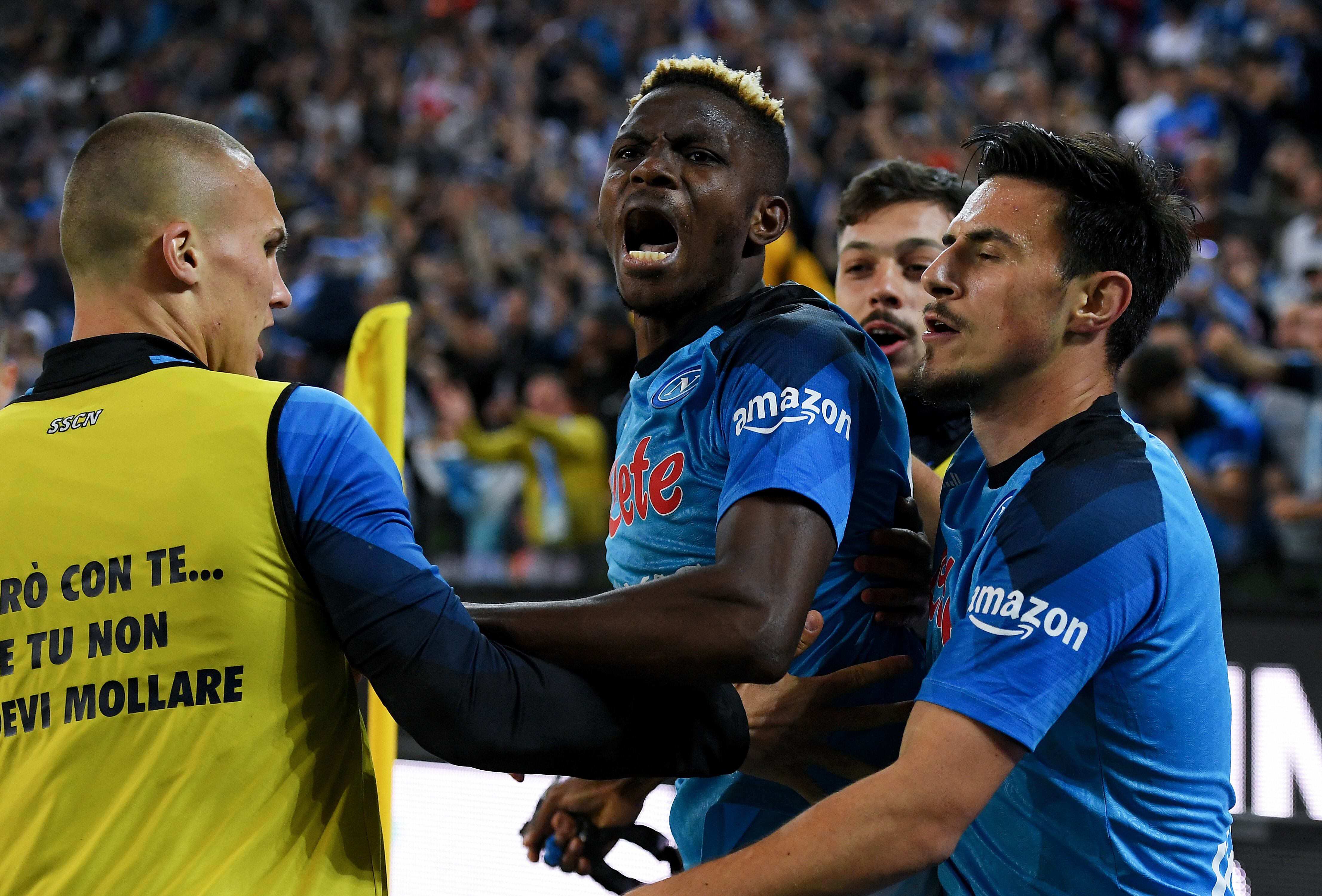 Victor Osimhen le dio el título al Napoli. (Photo by Alessandro Sabattini/Getty Images)