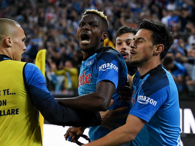 Victor Osimhen le dio el título al Napoli. (Photo by Alessandro Sabattini/Getty Images)