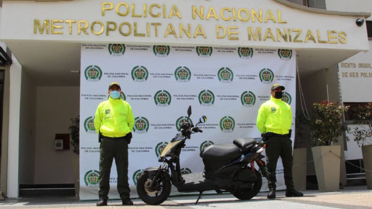 Recuperada una motocicleta robada en el barrio Fátima de Manizales
