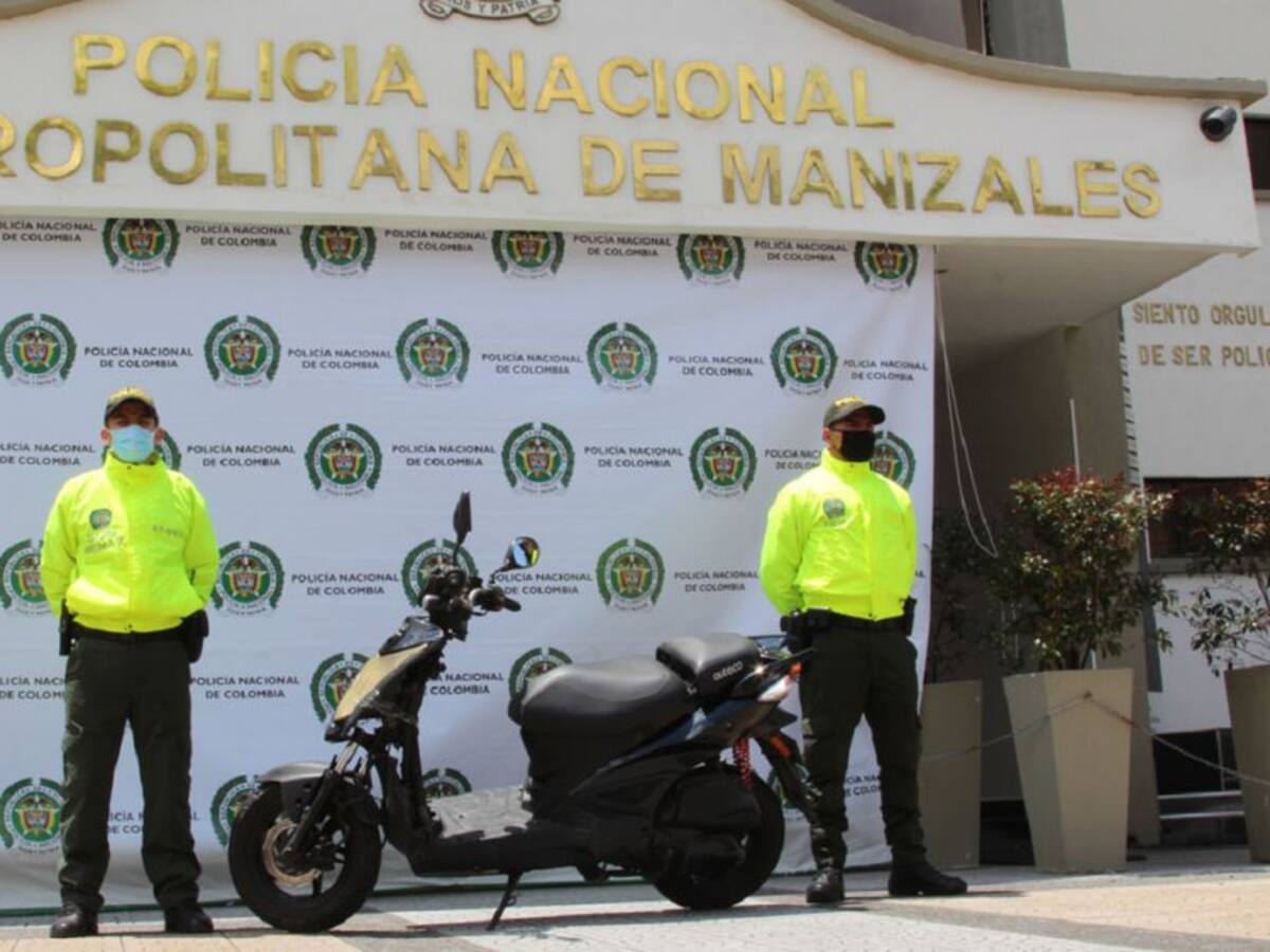 Recuperada una motocicleta robada en el barrio Fátima de Manizales