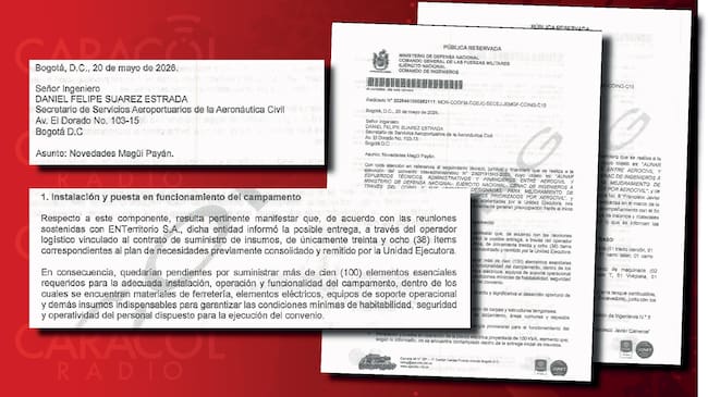 El informe del Comando de Ingenieros del Ejército. Enterritorio no cumple con el suministro de materiales.