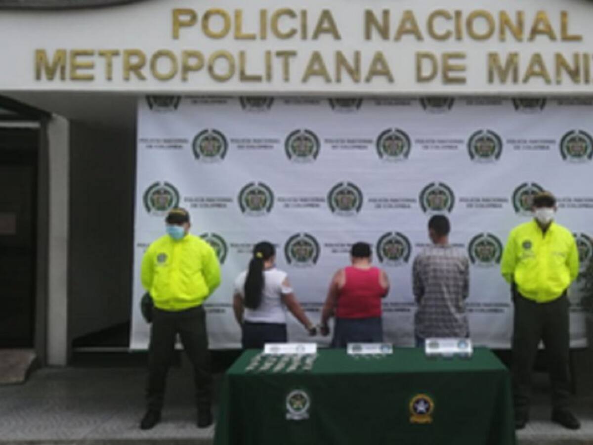 Tres personas capturadas por presunto tráfico de drogas en Manizales