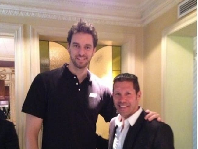 Cuestión de altura: Pau Gasol y Simeone se conocieron en Madrid