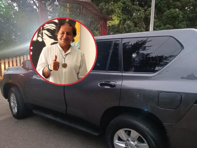 Vehículo de la Unidad Nacional de Protección (UNP) de Juan Fernando Petro fue impactado.