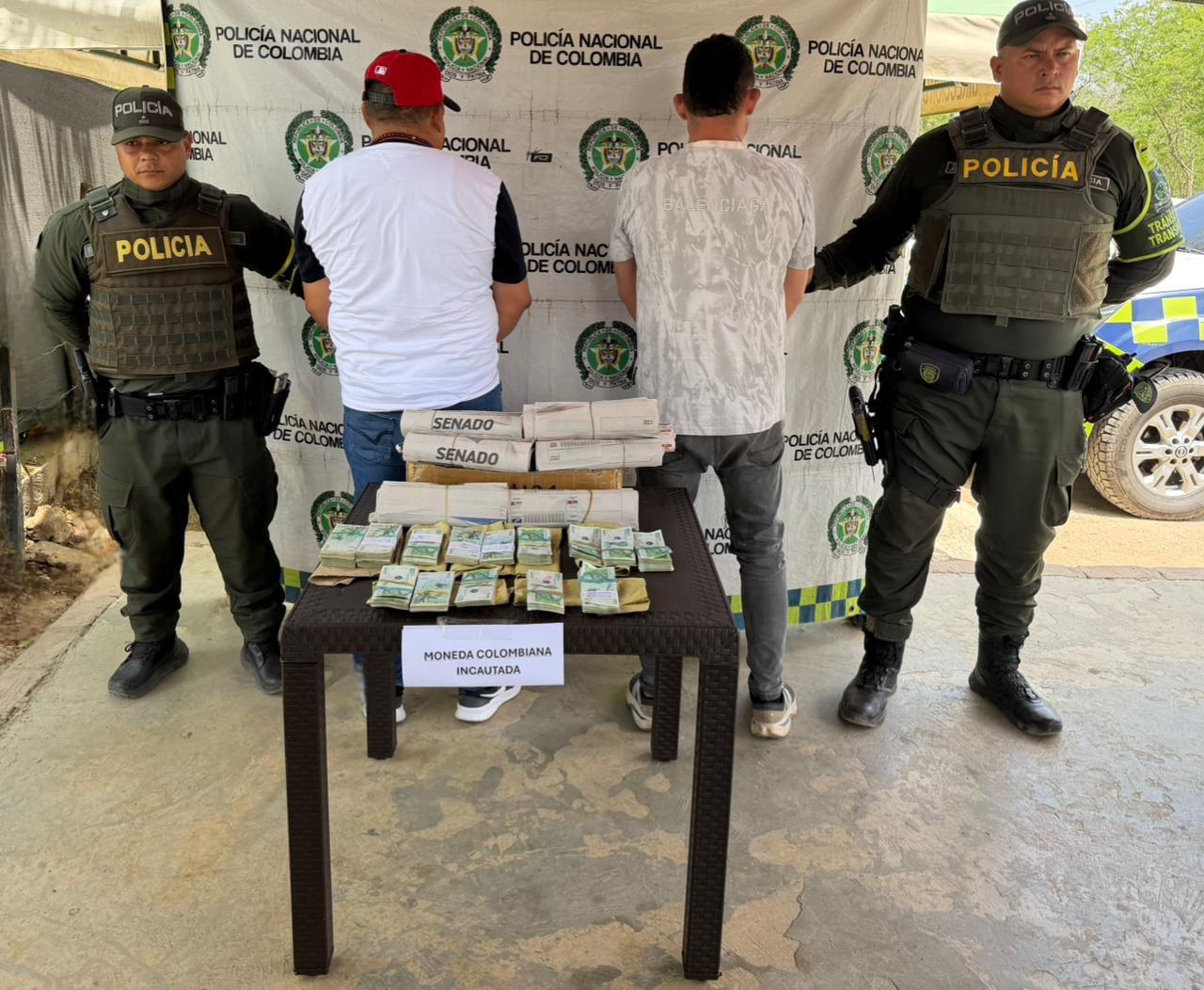 Captura a escolta de secretario de Cámara. Foto: Policía Nacional