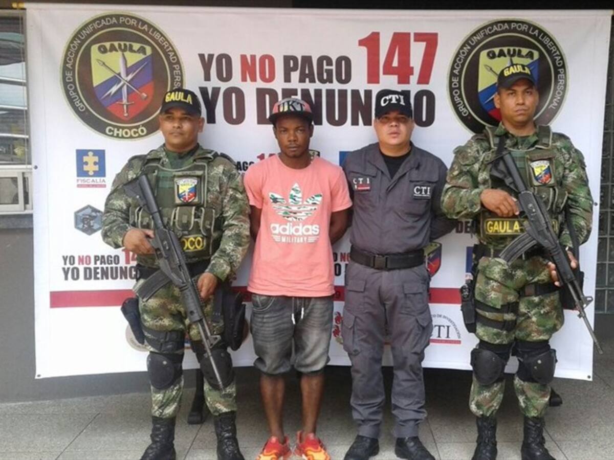 Capturan a jefe de banda delincuencial en Quibdó