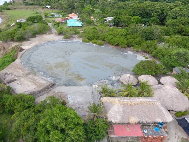 Grietas en el volcán de lodo de Arboletes fueron selladas