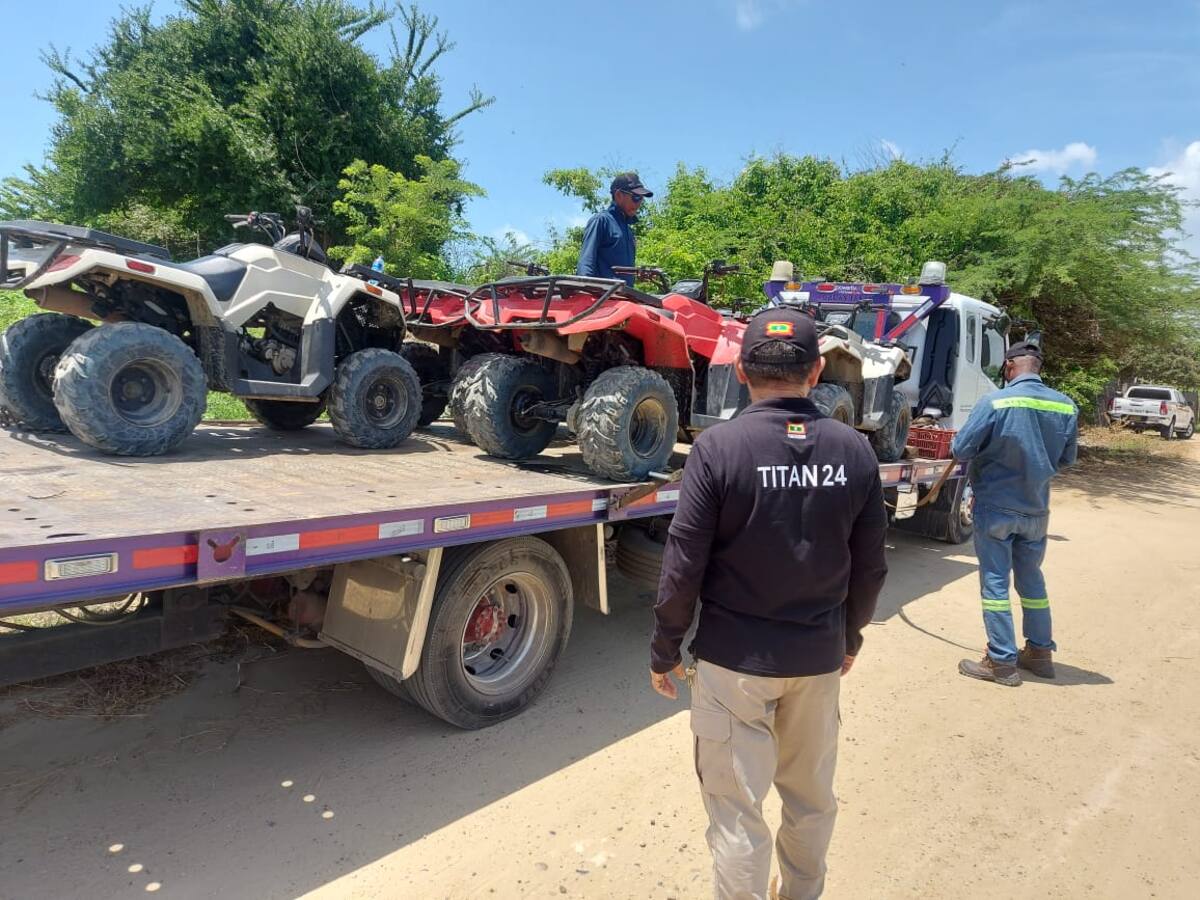 Plan Titán 24: inmovilizan 14 cuatrimotos por transitar sin documentación en Punta Canoa