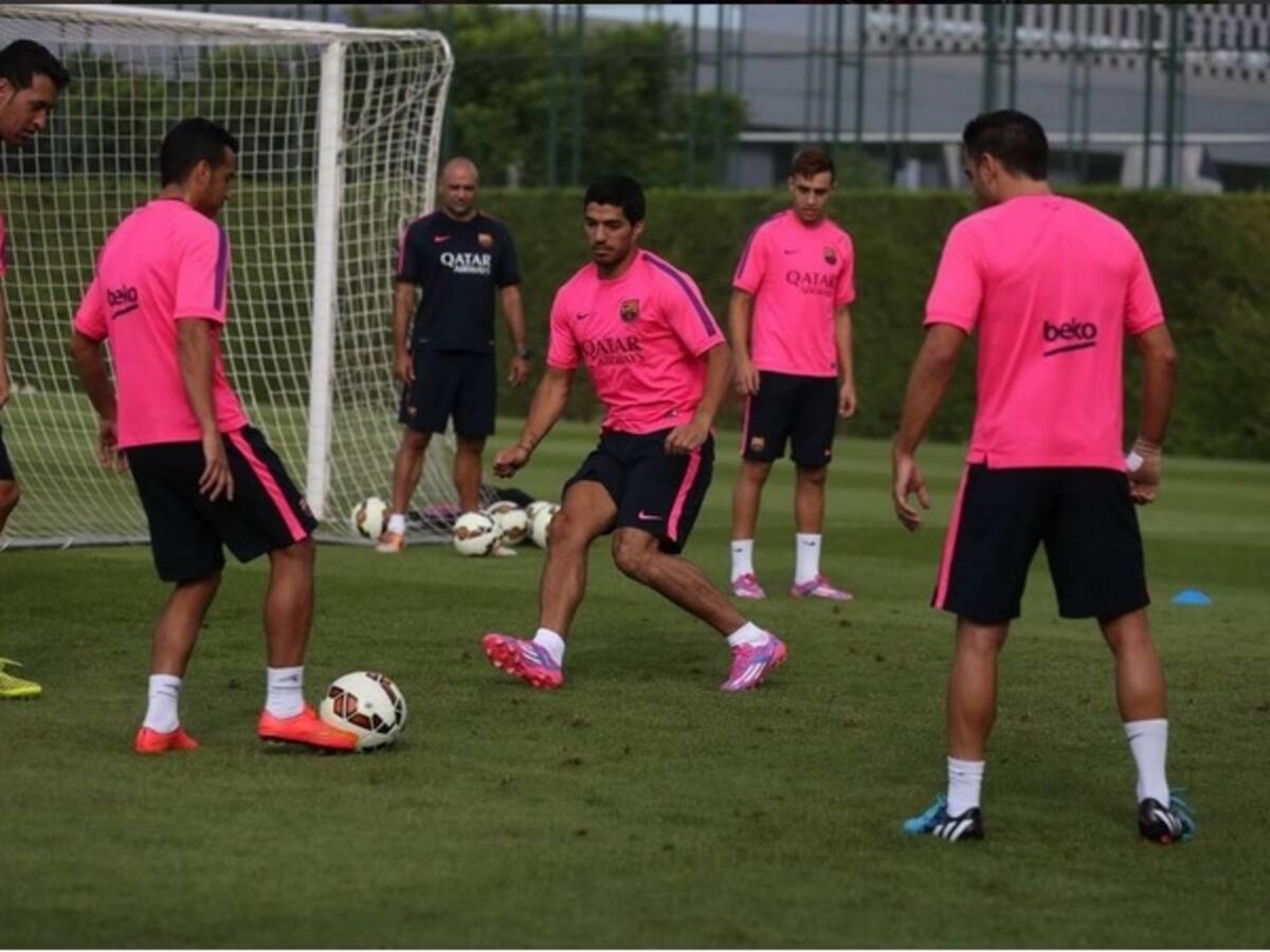 Luis Suárez ya entrenó con Barcelona
