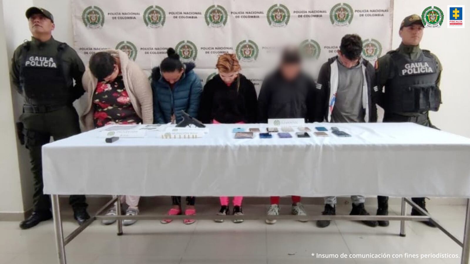 Judicializan a cinco presuntos integrantes del Tren de Aragua | Foto: Fiscalía