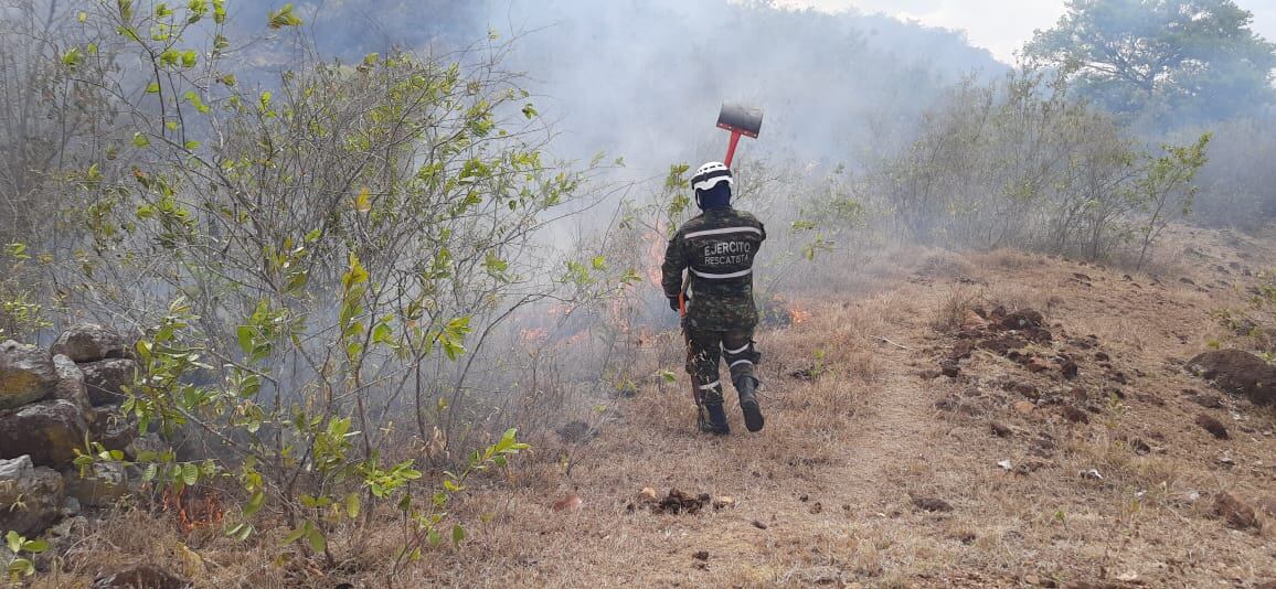 Seguirán los soldados trabajando, entregando a los huilenses su voluntad inquebrantable de servicio, para evitar que los incendios a causa de las altas temperaturas que se registran en el Departamento, consuman y afectan los ecosistemas huilenses.