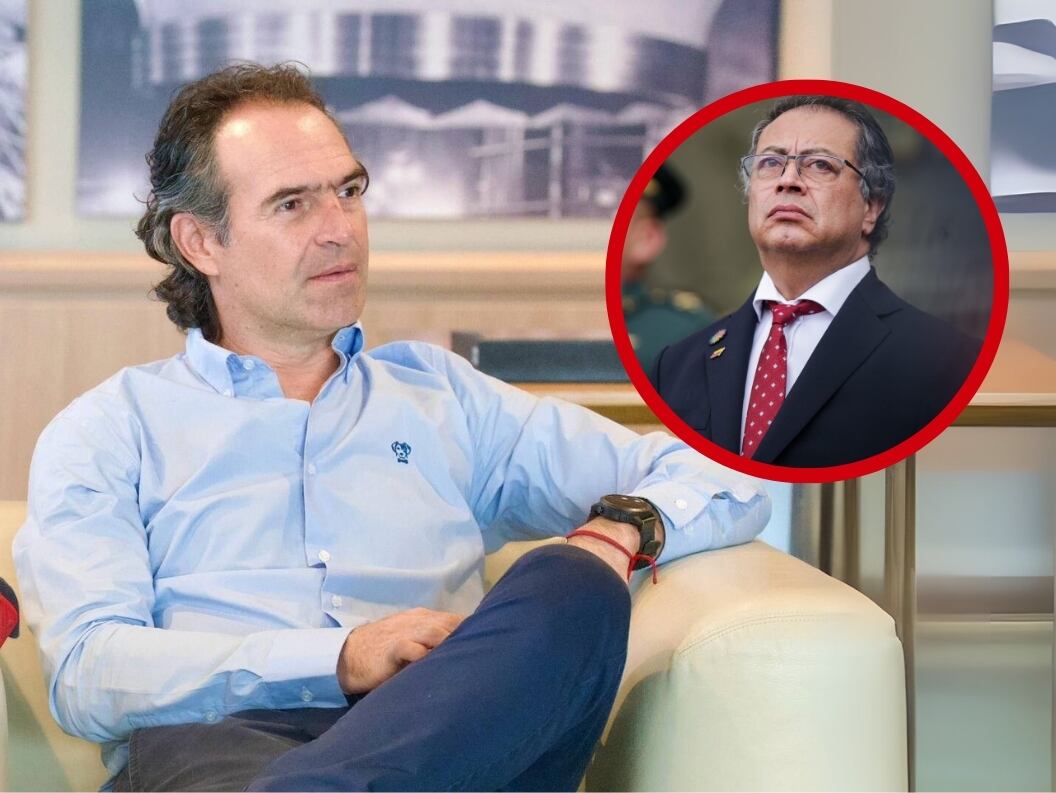 Federico Gutiérrez, alcalde de Medellín, y Gustavo Petro, presidente de Colombia. Foto: Cortesía. 