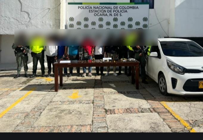 Seis capturados en intento de hurto a un banco en Ocaña
