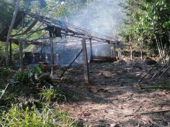 Destruyen laboratorio para el procesamiento de droga en Bolívar
