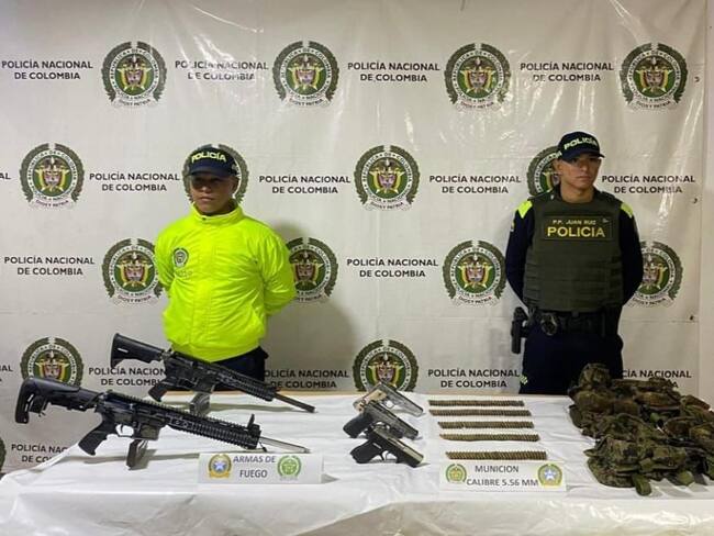 Decomiso de armas en Nariño. Foto: Policía Nacional