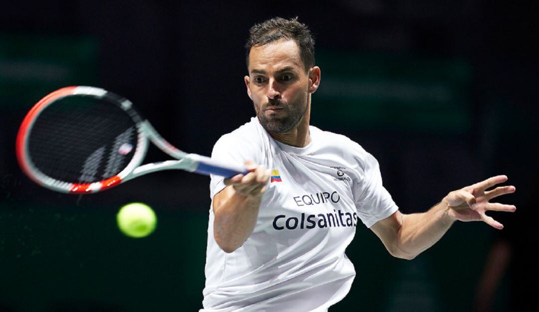 Giraldo durante un entrenamiento en las finales de la Copa Davis 2019 - Madrid, España.