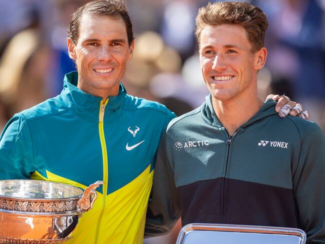 Nadal y Casper Ruud definieron el título del pasado Roland Garros, con victoria para el español. (Photo by Tim Clayton/Corbis via Getty Images)
