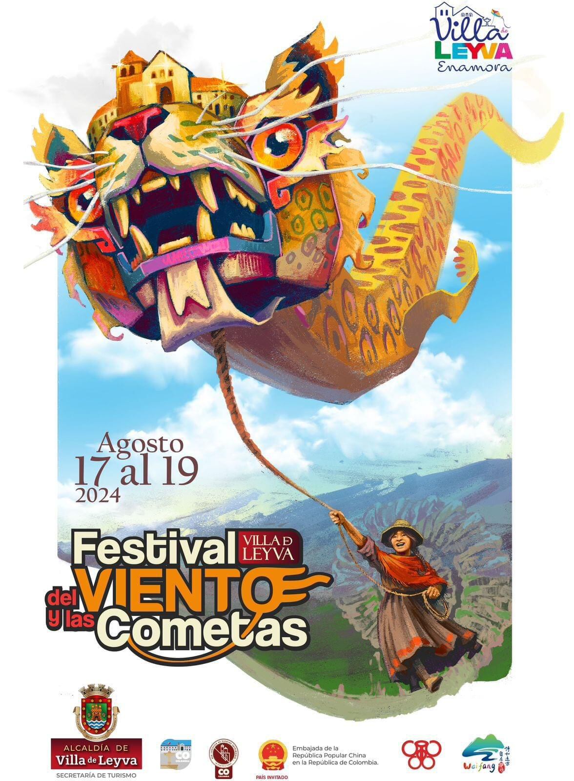 Villa de Leyva se prepara para el 47ª Festival de Cometas con China como invitado