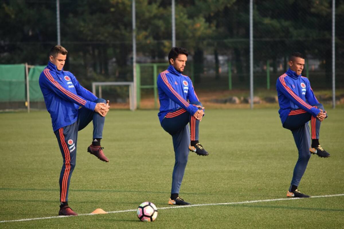 Los jugadores de la Liga Águila y Giovanny Moreno entrenaron.