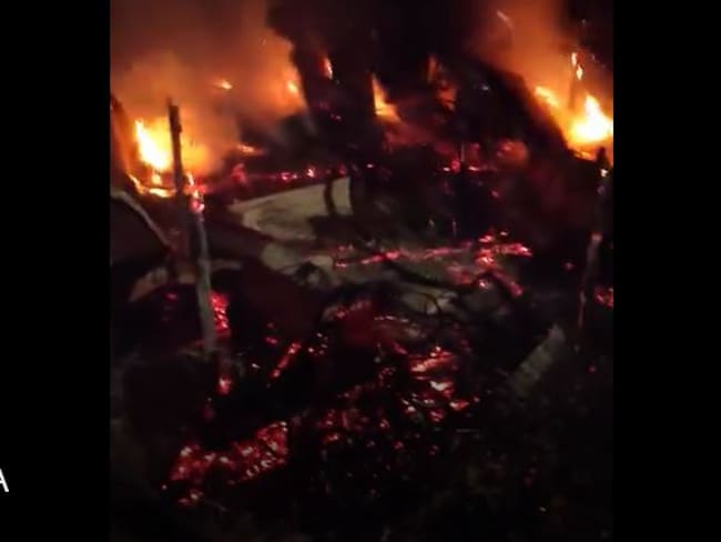 Incendio Tarazá- Pantallazo video Defensa Civil