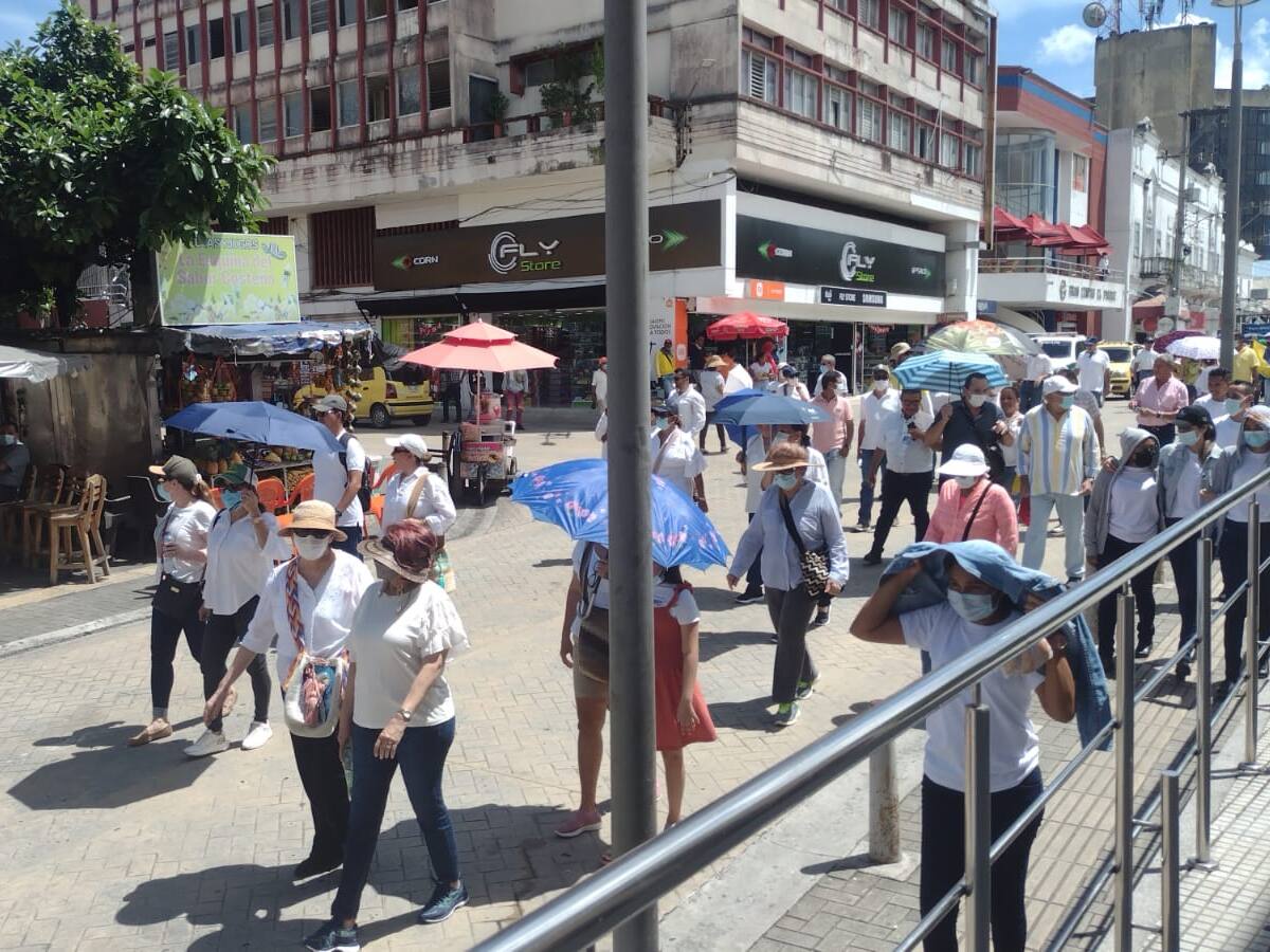 Asi fue la marcha contra el Gobierno de Gustavo Petro en Sincelejo