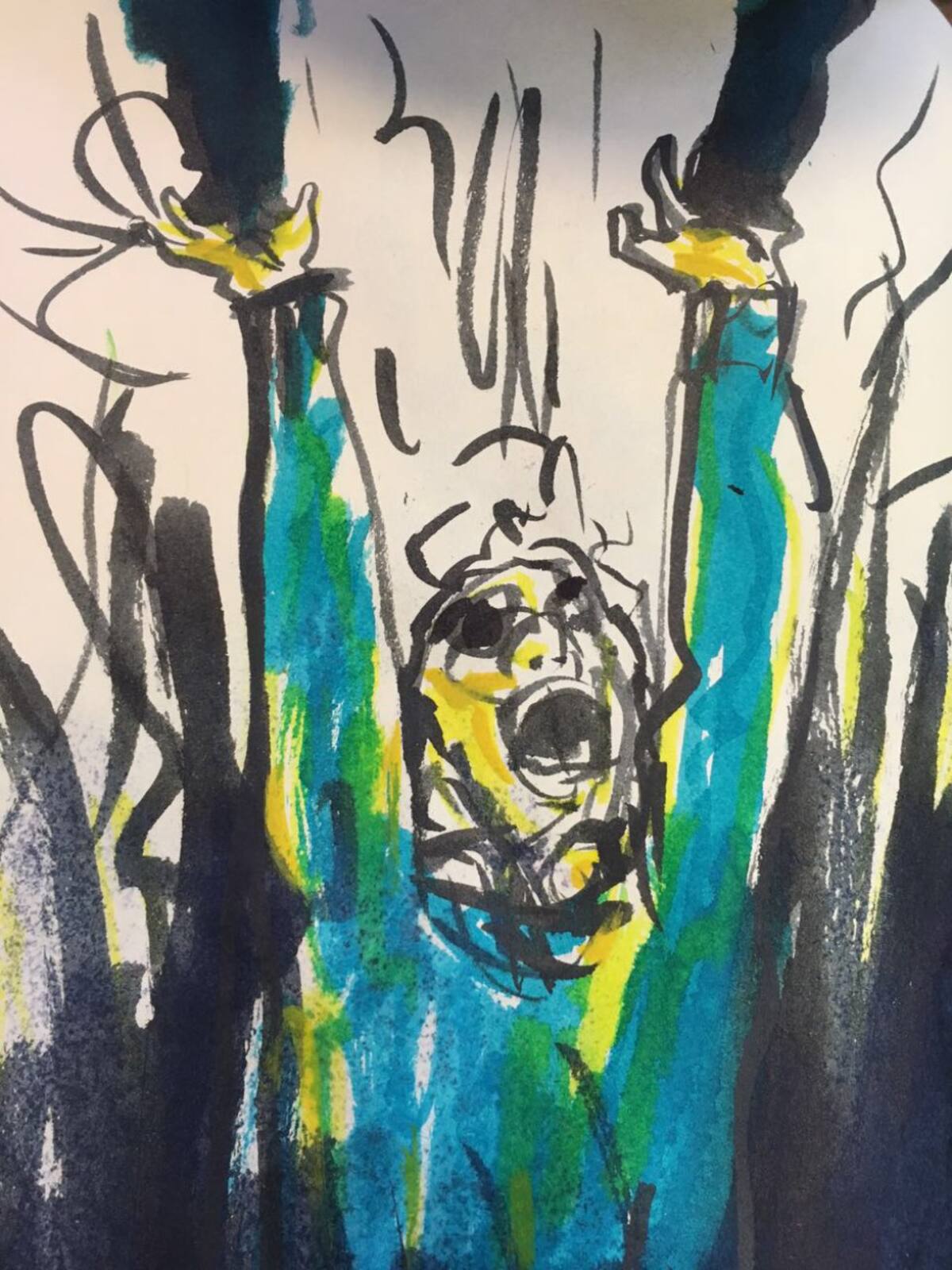 Con el objetivo de meterlos un poco en lo que pasa dentro de la cabina durante nuestro programa de cada día, abrimos un espacio para guardar los dibujos que Santiago Rivas hace en su cuaderno mientras está al aire.