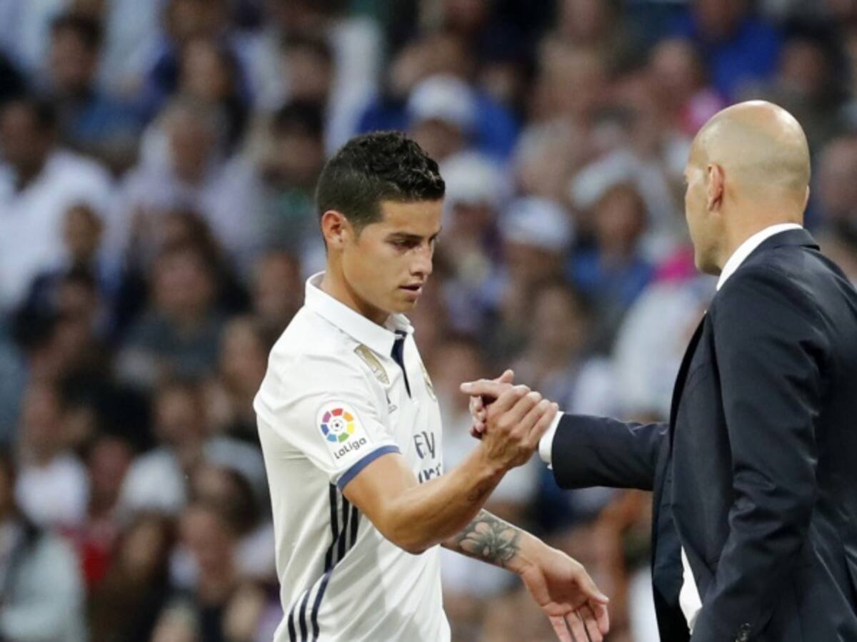 Le están saliendo las cosas y me alegro por él: Zidane sobre James