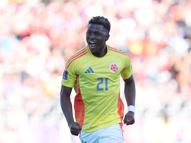Neyser Villareal delantero de la Selección Colombia sub-20 en el Mundial de la categoría en Chile 2025 / Getty Images