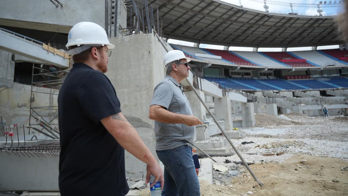 Conmebol supervisa avances en las obras del estadio Metropolitano de Barranquilla