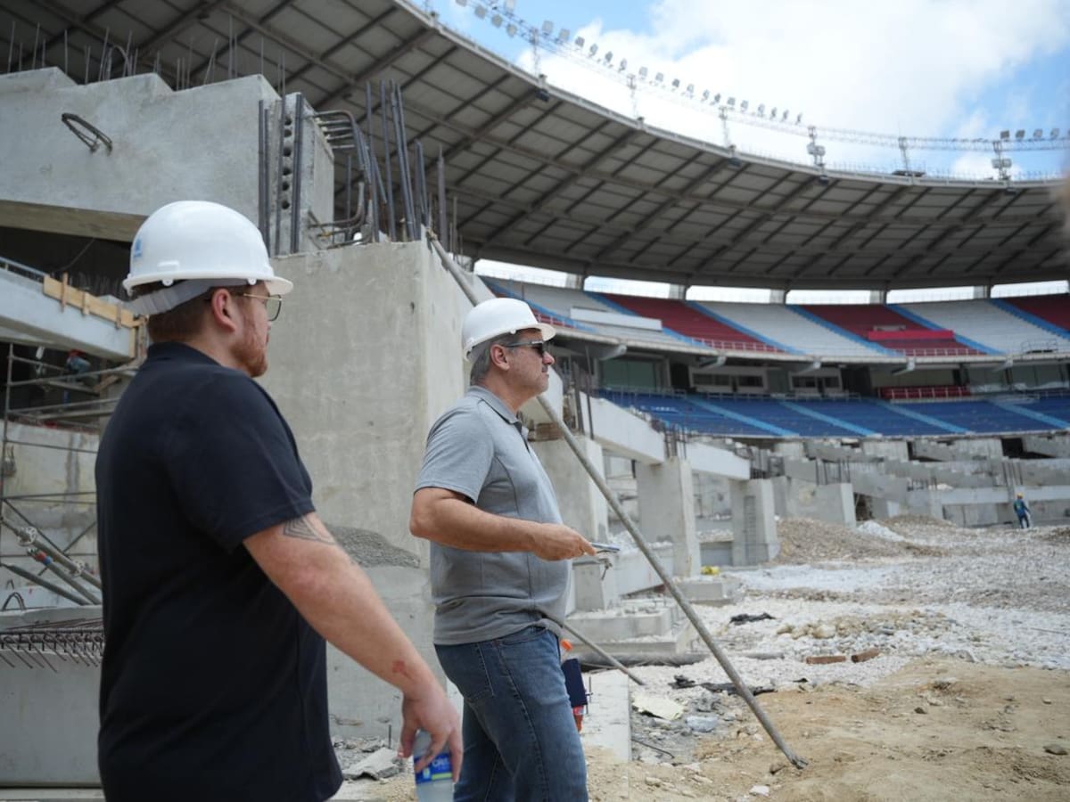 Conmebol supervisa avances en las obras del estadio Metropolitano de Barranquilla