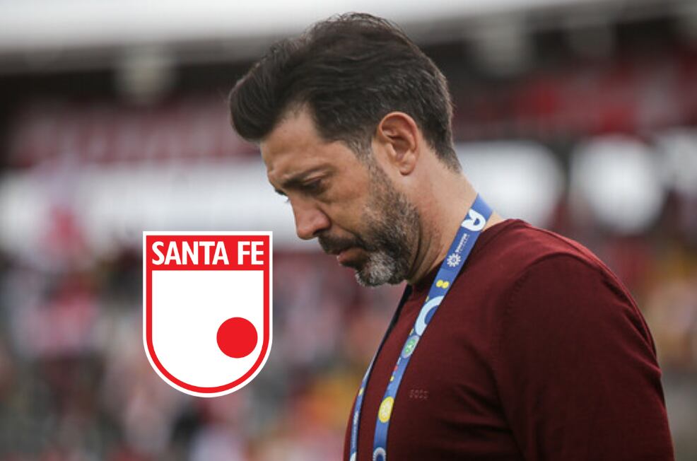 Jorge Bava, entrenador de Santa Fe / Foto: Colprensa - Composición: Caracol Radio