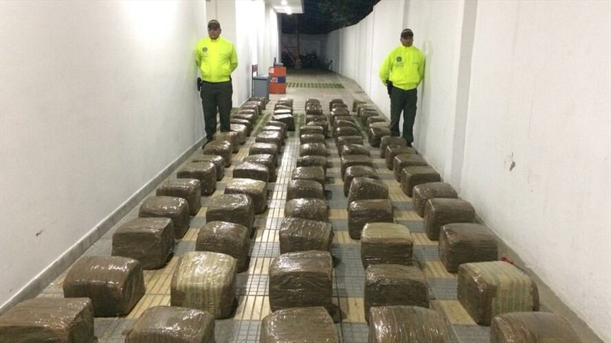 Policía incautó una tonelada de marihuana en Florida, Valle. Foto: Policía del Valle