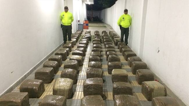 Policía incautó una tonelada de marihuana en Florida, Valle. Foto: Policía del Valle