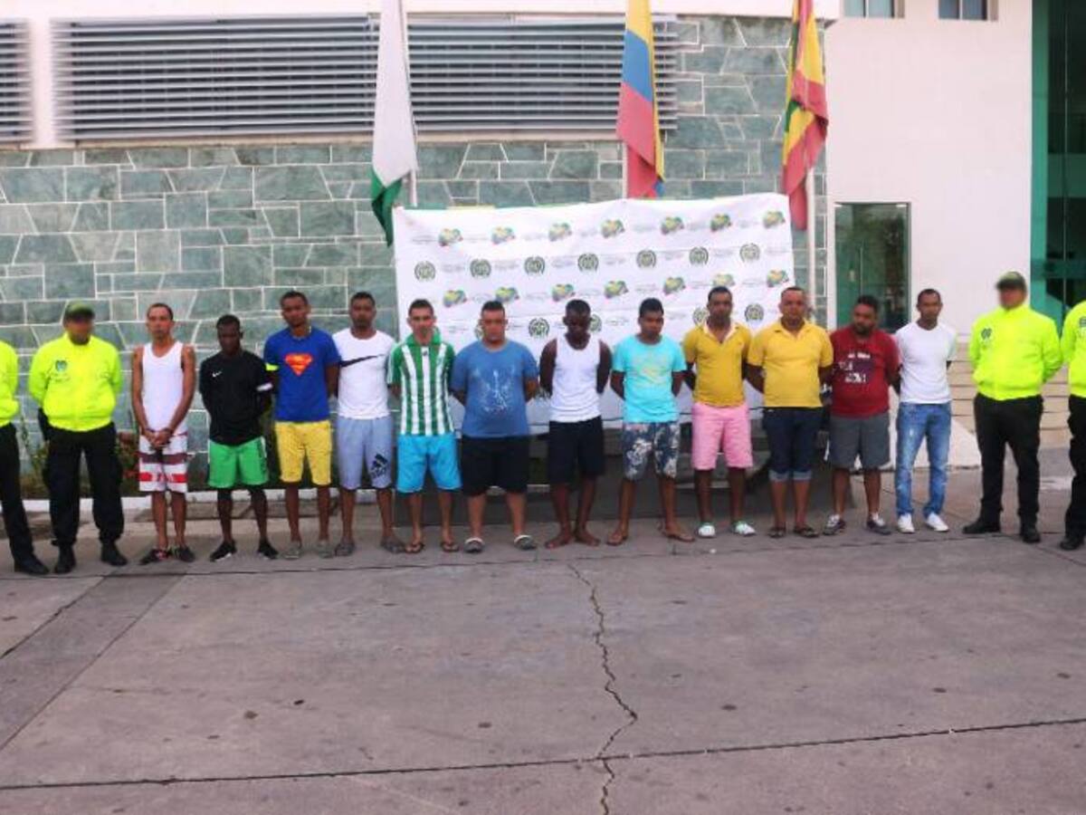 Policía de Cartagena desarticula tres bandas delincuenciales capturando 18 de sus integrantes