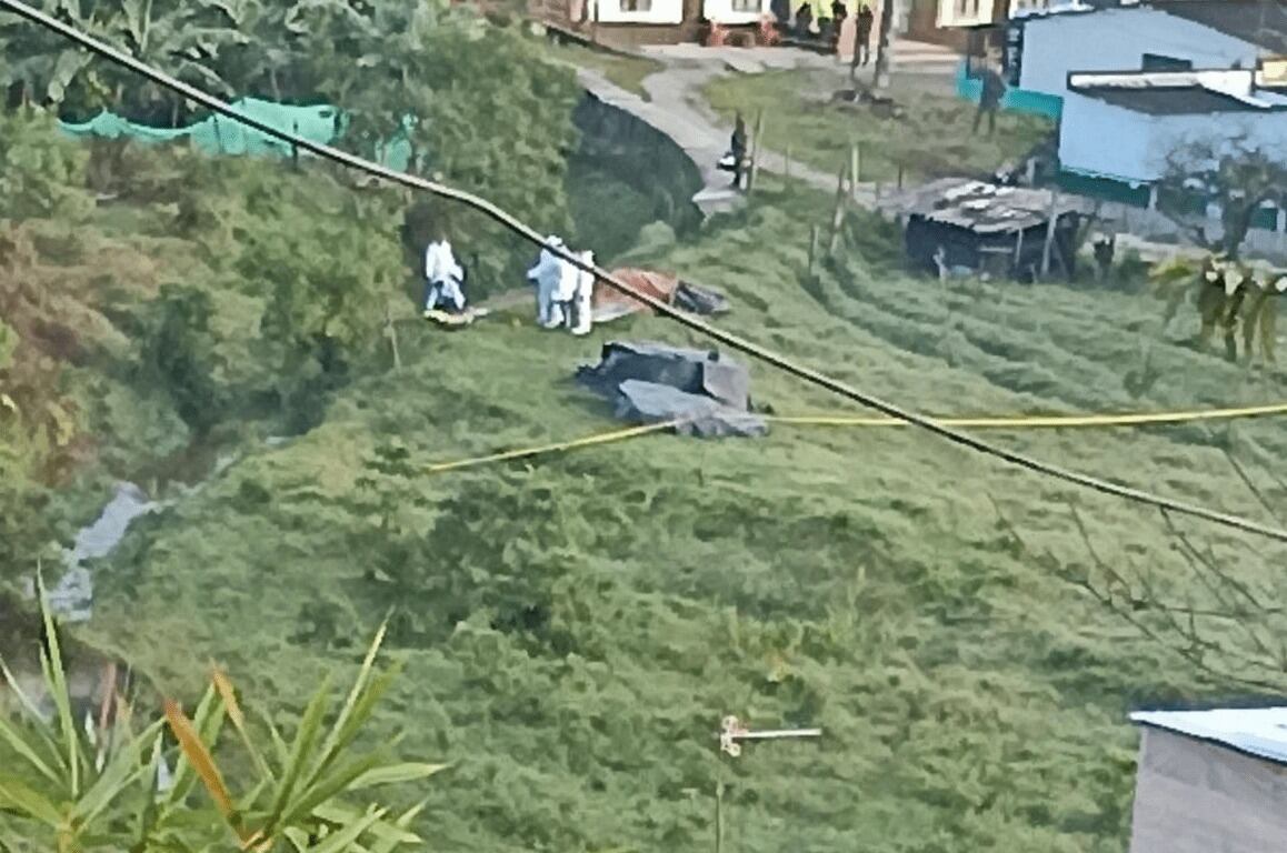 Triple homicidio en Amalfi, nordeste de Antioquia. Foto: cortesía