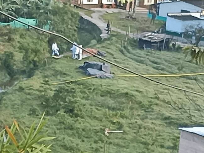 Triple homicidio en Amalfi, nordeste de Antioquia. Foto: cortesía