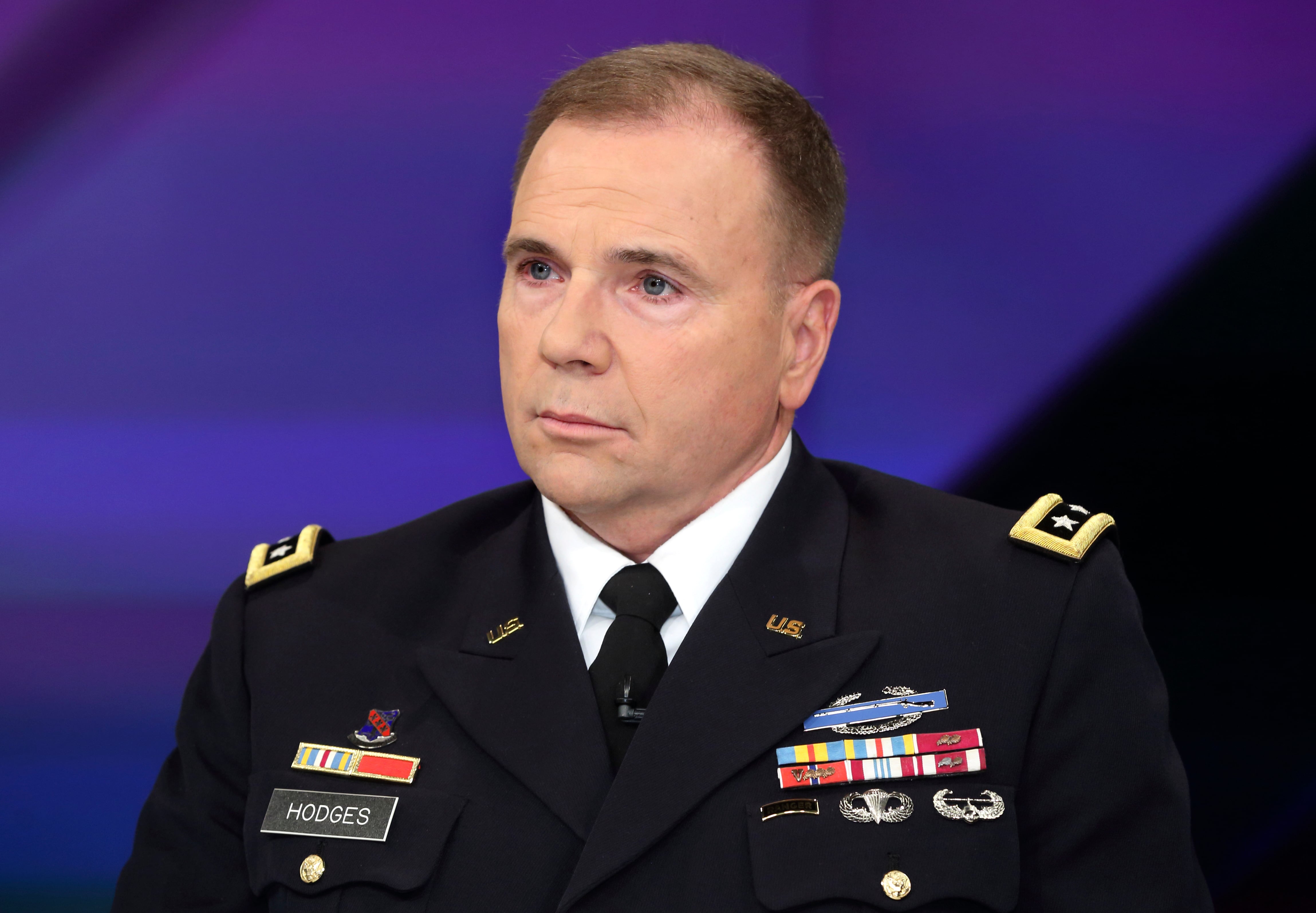 (GERMANY OUT)   Ben Hodges (Oberbefehlshaber des US-amerikanischen Heeres in Europa) in der ZDF-Talkshow maybrit illner am 29.10.2015 in Berlin
Thema der Sendung: Terror, Krieg, Flucht - Welche Verantwortung hat der Westen?   (Photo by Müller-Stauffenberg\ullstein bild via Getty Images)