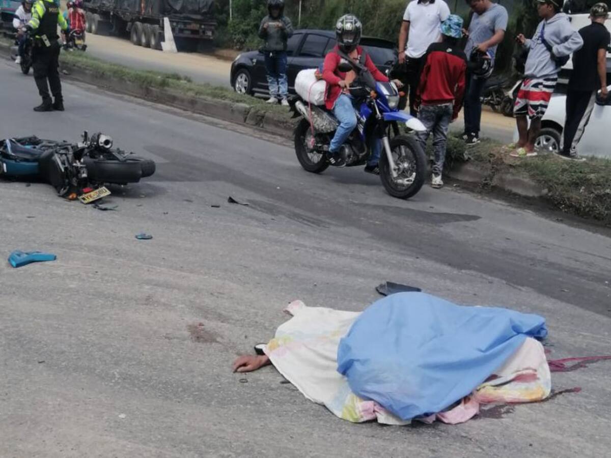 Accidente en el Palenque dejó un motociclista muerto
