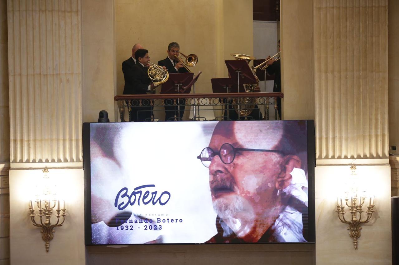 Homenaje a Fernando Botero en el Congreso. Foto: Colprensa / John Paz