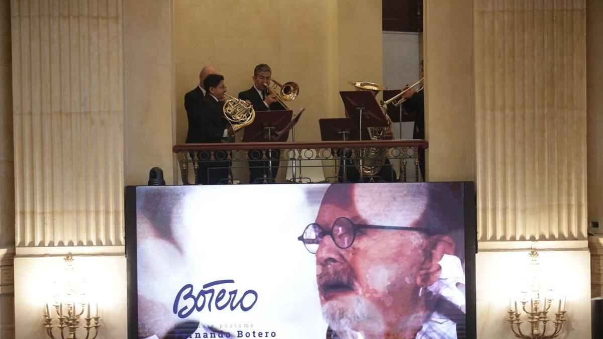 Homenaje a Fernando Botero en el Congreso: sus restos ya están en el Capitolio Nacional