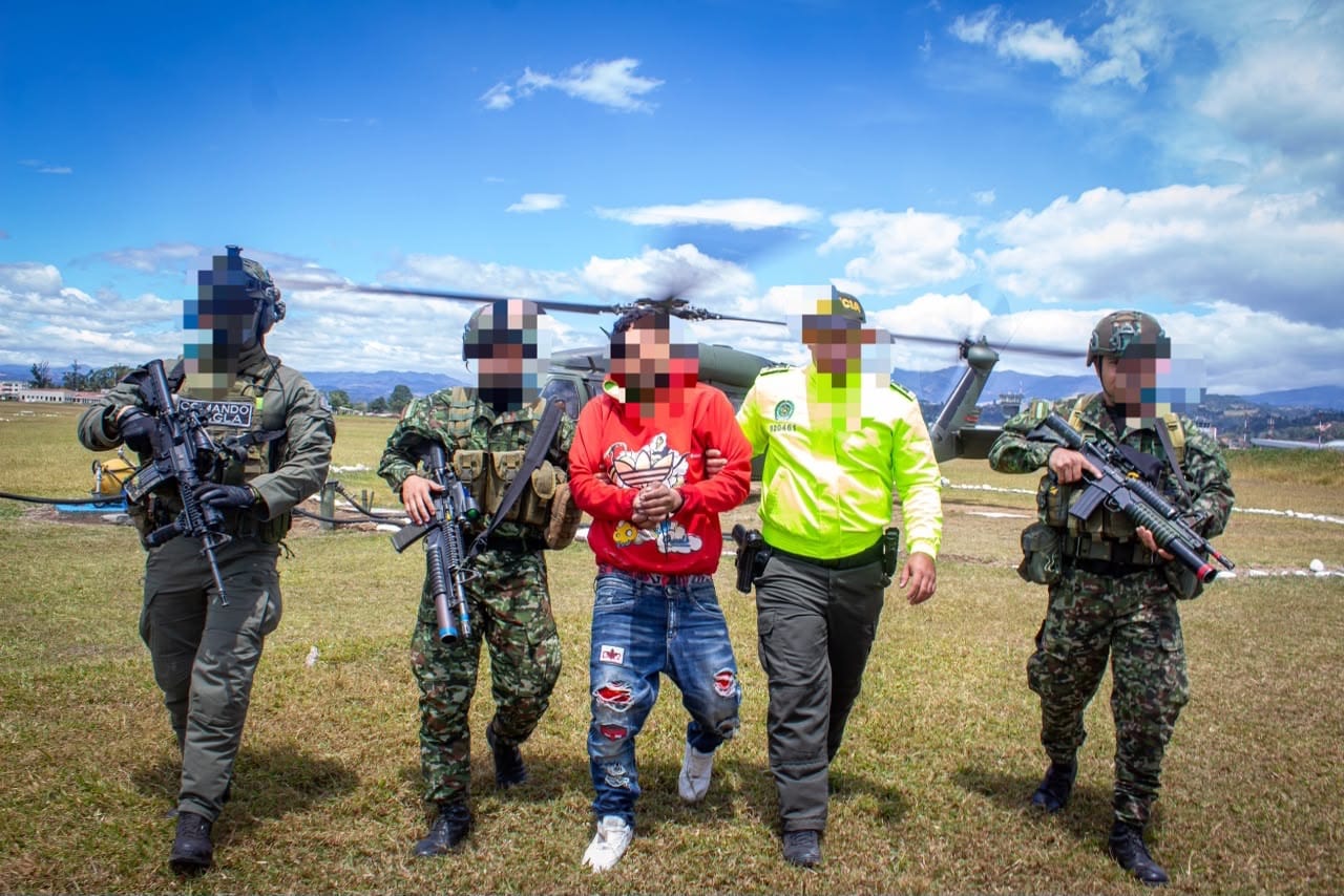 Alias 'Correa' capturado en el Cauca. Crédito: Ejército Nacional.