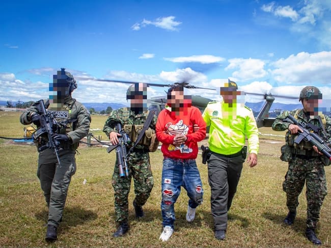 Alias 'Correa' capturado en el Cauca. Crédito: Ejército Nacional.