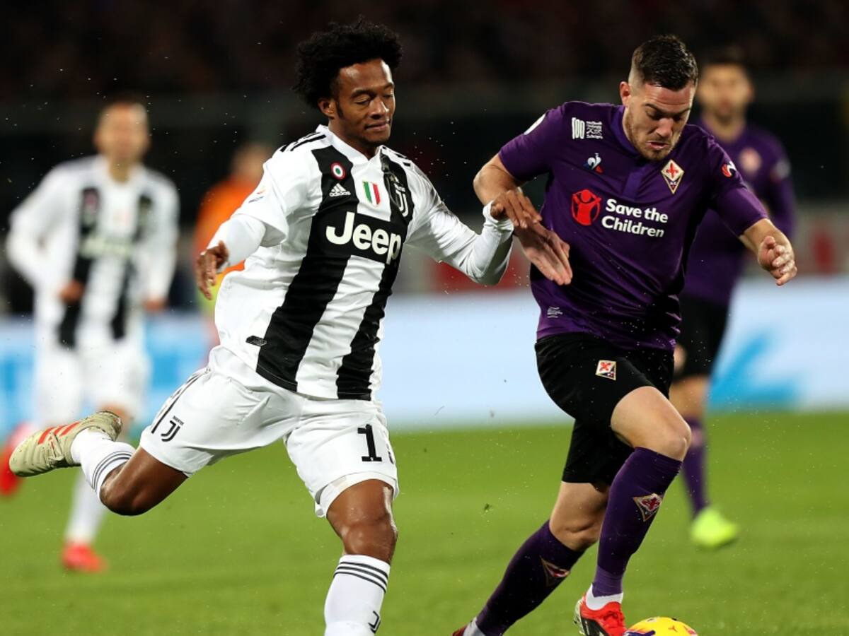 Cuadrado presente en la goleada de la Juventus a Fiorentina