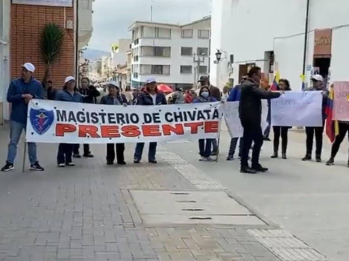 ¿Por qué protesta el magisterio de Boyacá en la Secretaría de Educación?