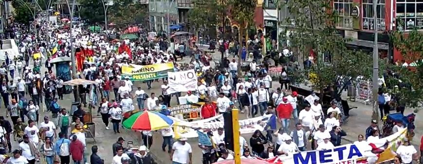 Protestas de galleros y taurinos. Foto: Secretaria de Movilidad