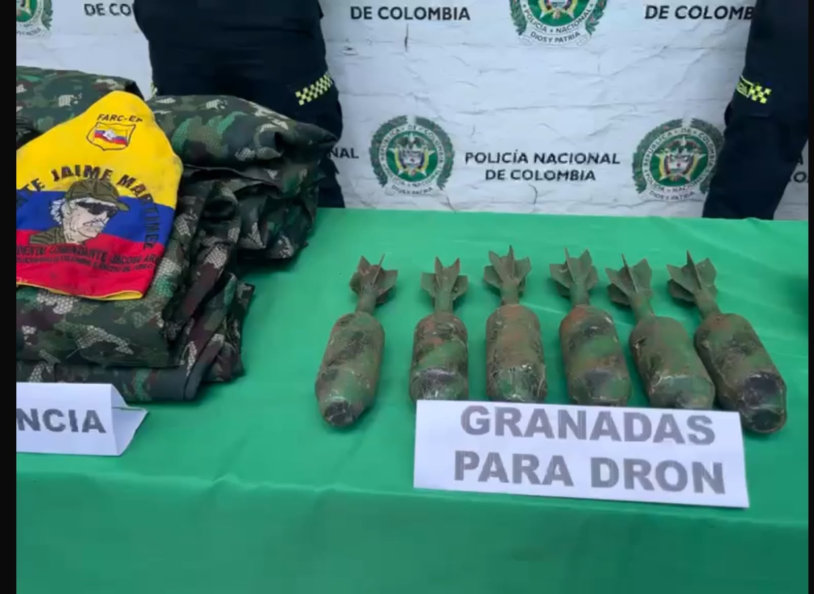 Arsenal con granadas adaptadas para drones fue incautado a disidencias FARC en el Valle