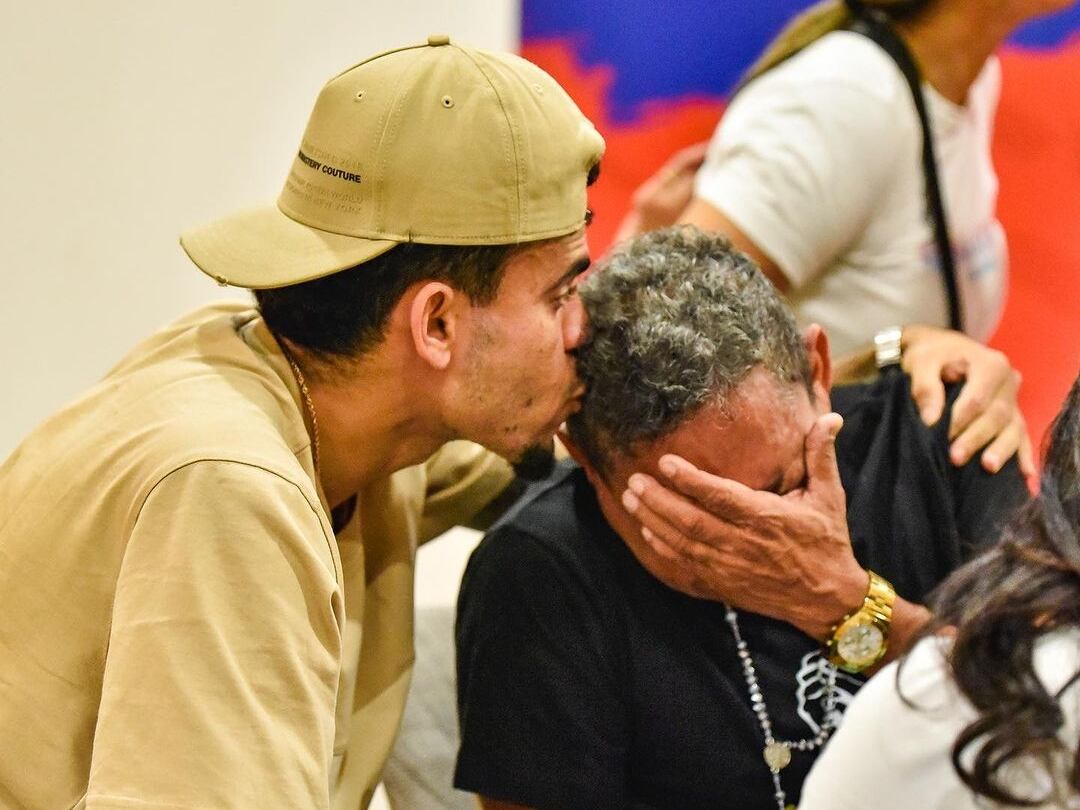 Luis Díaz junto a su papá 'Mane' Díaz