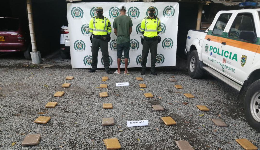 Marihuana incautada en vías de Caldas